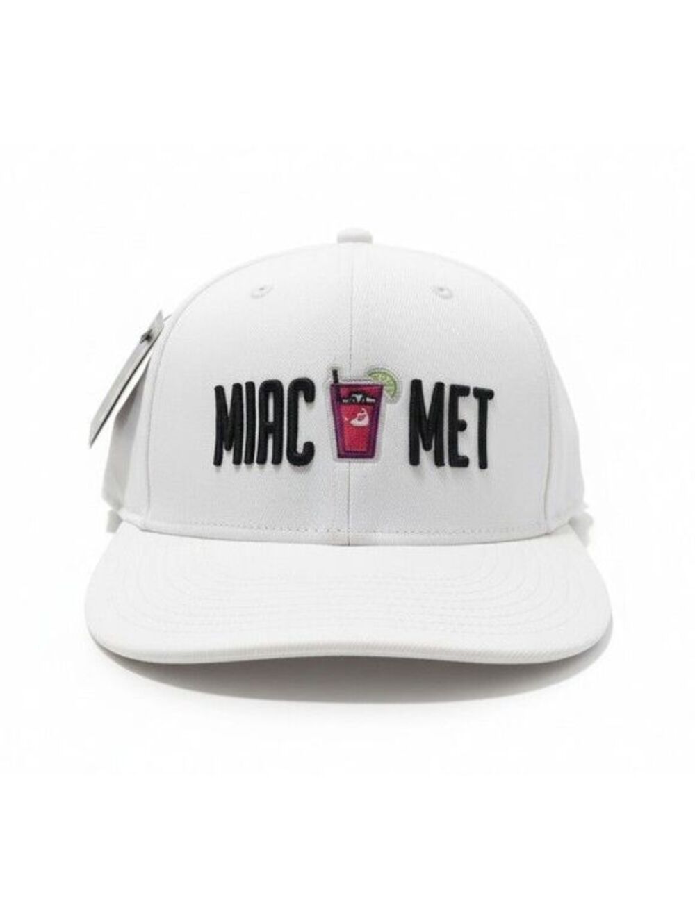 NEW TaylorMade MIAC MET Cocktail Golf Hat White Snapback Flat Brim Cap OSFM NWT